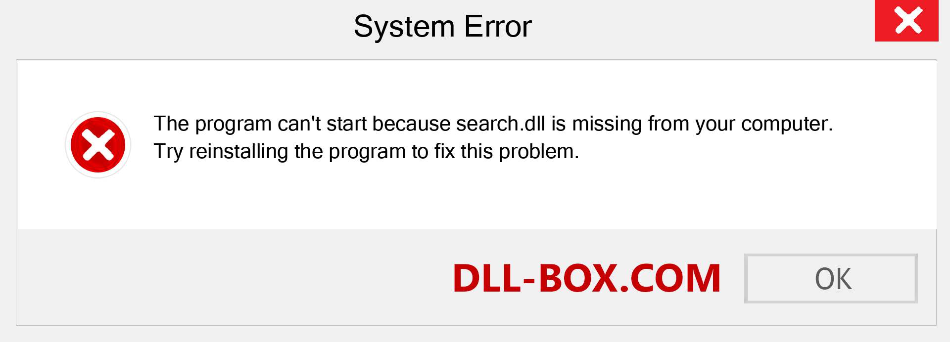  search.dll file is missing?. Download for Windows 7, 8, 10 - Fix  search dll Missing Error on Windows, photos, images